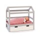 Drewniane łóżeczko dla lalek biało-szare domek VIOLA, Musterkind