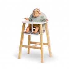 Drewniane krzesełko do karmienia lalek białe VIOLA, Musterkind