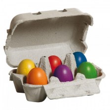 Jajka kolorowe w pudełku 6 szt, Erzi