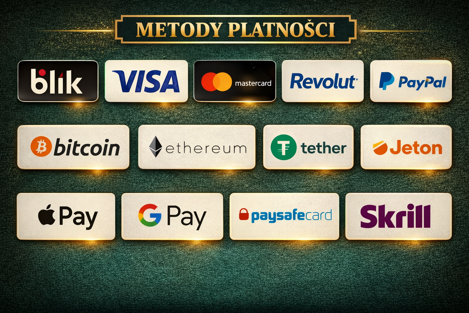 Metody płatności w kasynach online